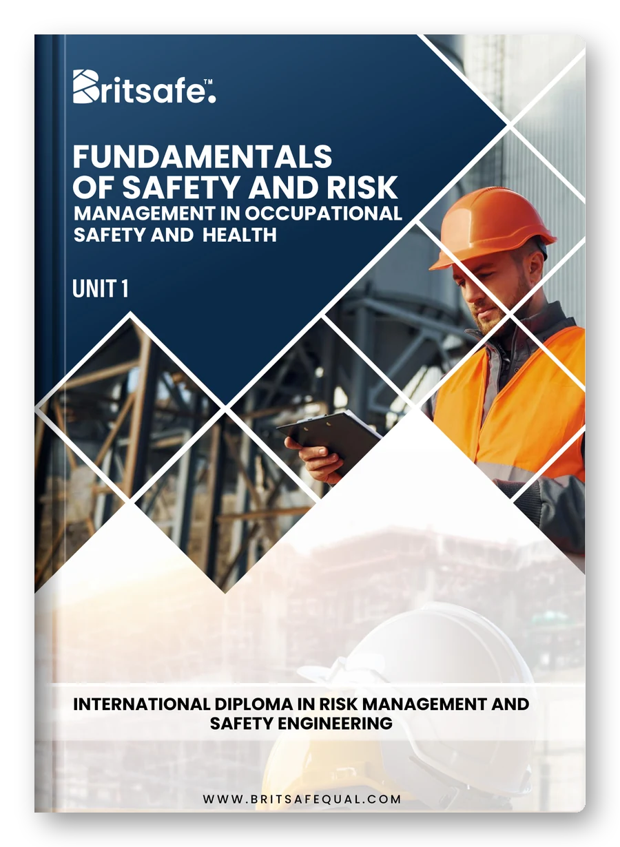 Unit 1 course book cover, Fundamentals of Safety and Risk Management in Occupational Safety and Health